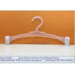 Transparency Plastic Clothes Hangers With Two Clips , Retail Clothes Hangers