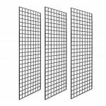 Metal Mesh Wire Grid Panel Clothes Hanger With Wheels Grid Garment Organizer Stand for sale