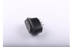 China Customizable Size Oval Rocker Switch , Black Button Mini Rocker Switch 12V supplier