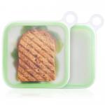 Microwave And Dishwasher Safe Silicone Sandwich Container For Lunch Boxes Reusable Silicone Storage Bag Lunch Containers for sale