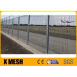 Railway 3mm Anti Climb Mesh Fence Black Color Pvc Coated Corrosion Resistance for sale