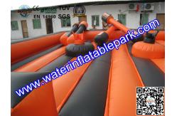 China Orange Square Inflatable Gladiator Joust / Durable Inflatable Jousting Arena supplier