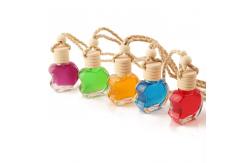 China Mini 10Ml  Rope Wooden Lid Glass Diffuser Bottles With Cotton Rope supplier