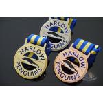 Custom Logo Penguins Design Metal Award Medals Cut Out Shape Size 50*3.5MM for sale