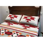 Patchwork Geometric Bedding Sets , Quilting Handmade Twin Bed Sets For Adults for sale