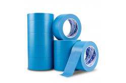 China Low Stick Masking Washi Tape Blue Paper Roll Customized supplier