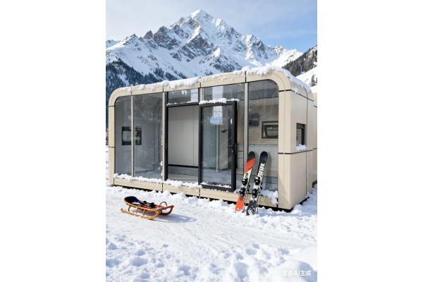 Windproof Apple Capsule House for 2 People with 12 KW Power Consumption