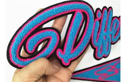 China 3D Effect Chenille Embroidery Patches Washable  Soft Hand Feeling supplier