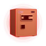 Dual Warning Alarm Home Safe Box Anti-Theft H450mm(Gold)