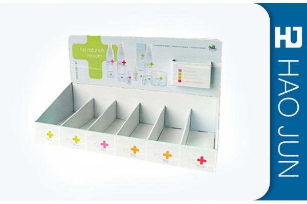 CustomE Flute Cardboard Display Boxes With Compartment Counter Stand