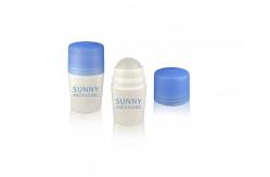 China 50ml Blue Cap Capacity Volume Empty Deodorant Roller Bottles PP Plastic supplier