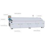 Industrial SMD SMT Reflow Soldering Machine PLC Control 400mm PCB Width for sale