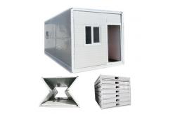 China Modular Fold up House Sandwich Panel Fireproof Foldable Expanding Cabin supplier