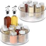 Round Plastic Clear Rotating Turntable Storage Organizer For Kitchen for sale
