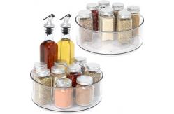 China Round Plastic Clear Rotating Turntable Storage Organizer For Kitchen supplier