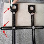 Ruler Full Metal Angle Measuring Tool Aluminum Alloy Multi Functional Ruler Template Tool