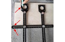 China Ruler Full Metal Angle Measuring Tool Aluminum Alloy Multi Functional Ruler Template Tool supplier