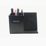 Recycled Washable Leather Pen Holder Wireless Charger Multiscene LED Lights
