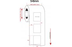 China 5mmx6mm 1mil  Matte White Thermal Transfer Labels Polyimide Label supplier