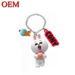 OEM Customized  Plastic PVC  Pretty Cartoon Figure Action keychain toy