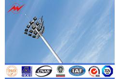 China 25M Thickness Three Sections High Mast Tower / Sports Light Poles  Approved supplier