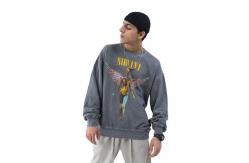 China Men'S Acid Wash Jumper Cotton Plain Custom Crewneck Sweatshirt 3d Full Printed supplier