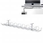 Silver Desk Cable Management Box Charger Trunking Hide Tidy Cover Tray Organiser for sale
