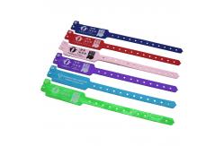 China Custom Disposable Wristband with Snap Lock Closure and Silk Screen Printing Options supplier