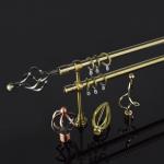 Hollow Out Multi Shaped 300cm Copper Pipe Curtain Pole for sale