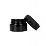 Black White Child Resistant 2Oz Plastic Weed Jar 53-400 Neck Finish for sale