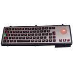 Custom usb keyboard /  Backlit industrial keyboard with illuminated red trackball for sale