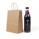 Reusable Logo Printed Kraft Paper Shopping Bag With Twisted Handle