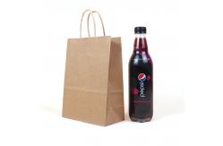 China Reusable Logo Printed Kraft Paper Shopping Bag With Twisted Handle supplier