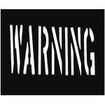 Warning Symbol Custom Plastic Letter Stencils PVC Material Black Color Non Toxic for sale