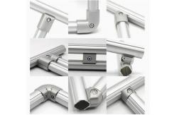 China Free Aluminum Pipe Connector with Screw for Roller Track System supplier