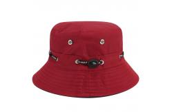 China Femal Sunscreen Fisherman Bucket Hat With Metal Eyelet Rope XXL Size supplier