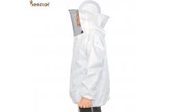 China Round Ventilated Bee Jacket With Fencing Veil Beekeeping Clothes Suit supplier