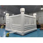 Customized Inflatable White Wedding Bouncy Castle With Slide For Event Party