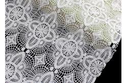 China Floral Schiffli Water Soluble Lace Fabric With Poly Milk Fiber SGS Approval supplier