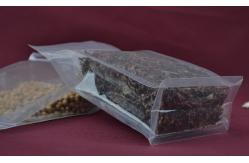 China FDA see through 150 microns Transparent Stand Up Pouch With Zipper supplier