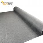 Heavy Duty Welding Protection Blanket High Temperature Fiberglass Fabric 1400g Graphite Coated Fire Proof Fabric for sale