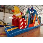 Custom Blue Duck Themed Castle Jungle Bounce House For Kids for sale