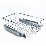 Storage Loadable Kitchen Pull Out Basket Chrome Plated H140mm for sale