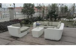 China 6pc PE rattan beach sofas supplier