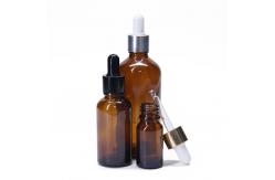 China 15ml 30ml Amber Essential Oil Dropper Brown Glass Bottles With Measurement Dropper supplier