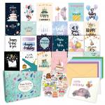 15 Pack Colorful Blank Greeting Cards With Envelopes for sale