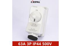 China IP44 63A 3P Single Phase IEC Interlock Electrical Switch Socket supplier