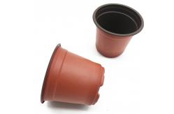 China Black Orange 17cm Plastic Plant Pots Tear Resistant Sturdy Polypropylene Planters supplier