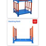 Corrosion Resistant Pallet Metal Stack Racks With Wheels Customized