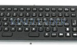 China 103 Keys Kiosk Black Metal Keyboard With Trackball For Panel Mount supplier